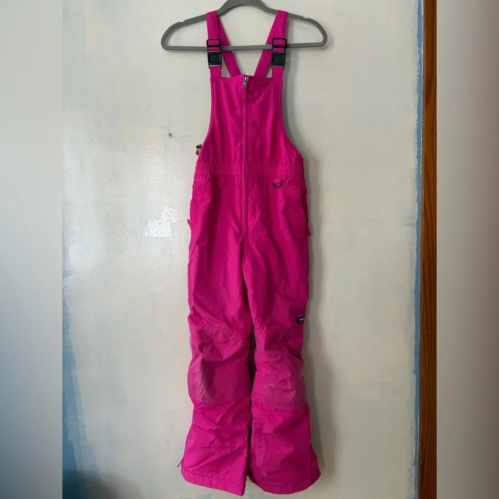 Kids Lands End snow pants suit skiing snowboarding size 10 hot pink